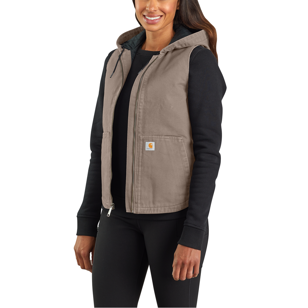 Women's Washed Duck Insulated Hooded Vest