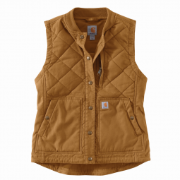 RUGGED FLEX RELAXED FIT CANVAS RIB COLLAR VEST