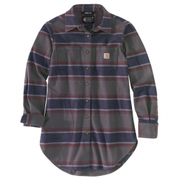 RELAXED FIT MIDWEIGHT FLANNEL TUNIC SHIRT