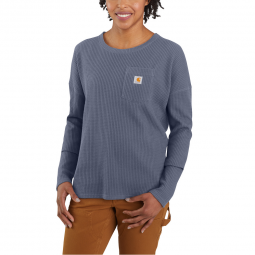 RELAXED FIT HEAVYWEIGHT CREWNECK THERMAL SHIRT