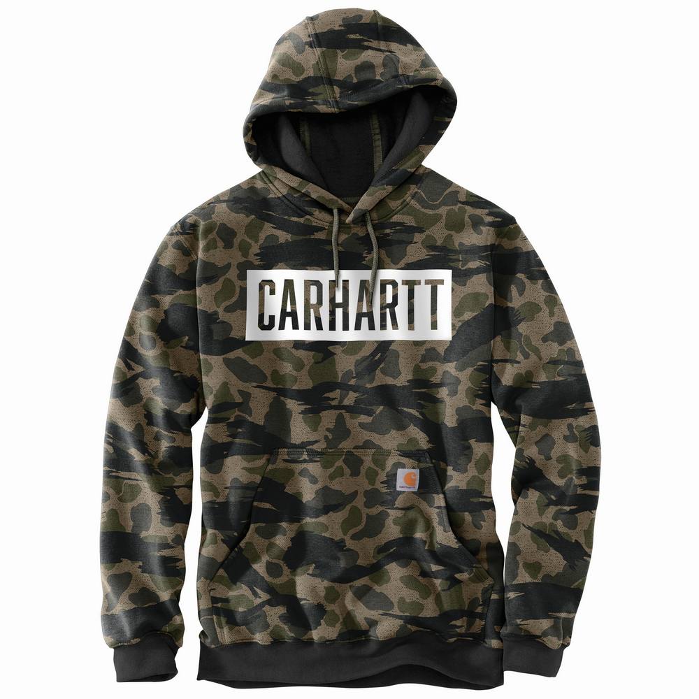 Men's Loose Fit Hooded Camo Sweatshirt | Carhartt 105061
