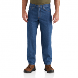 RELAXED FIT TAPERED LEG JEAN