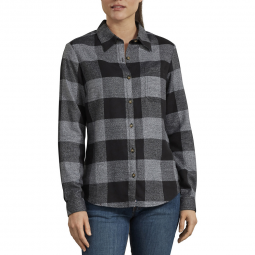 WOMEN'S LONG SLEEVE PLAID SHIRT