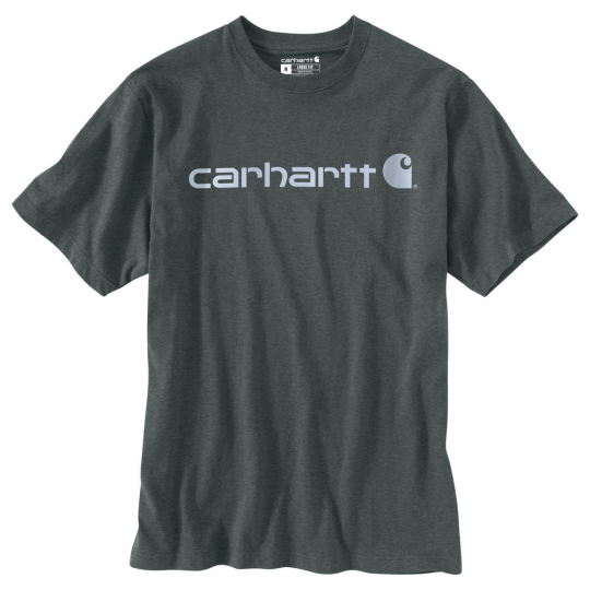 Carhartt Mens Big & Tall Signature Logo Short Sleeve T-Shirt K195 