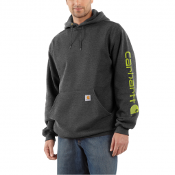 Carhartt Sweatshirts: Men's Heather Grey 100617 034 Rain Defender Hooded  Sweatshirt