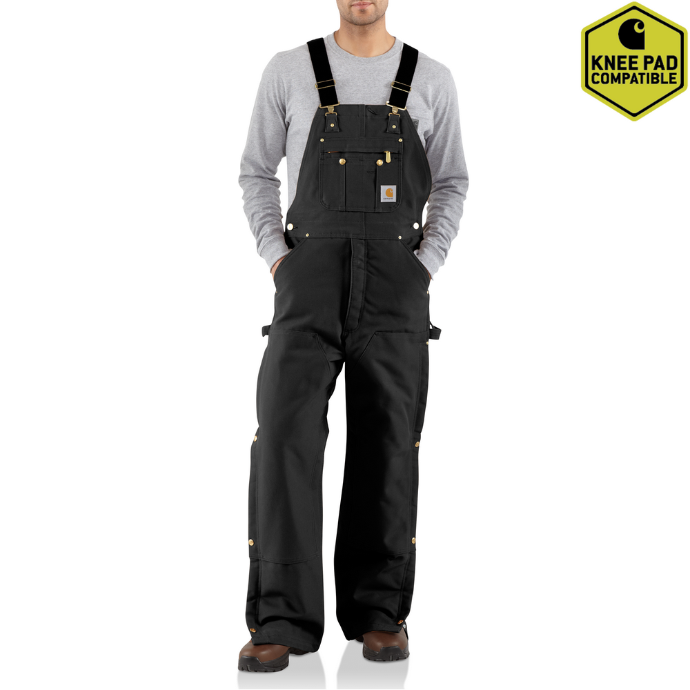 Carhartt Mens Quilt Lined Zip To Thigh Bib Overalls R41