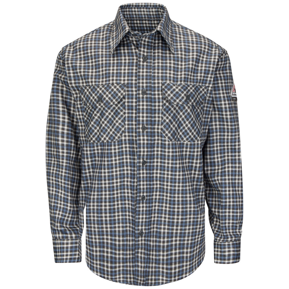 Men's FR Lightweight Plaid Uniform Shirt | Bulwark SLD6