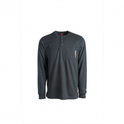 FLAME RESISTANT COTTON CORE LONG SLEEVE HENLEY WITH POCKET